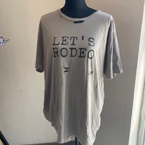 Let’s Rodeo Distressed Tee